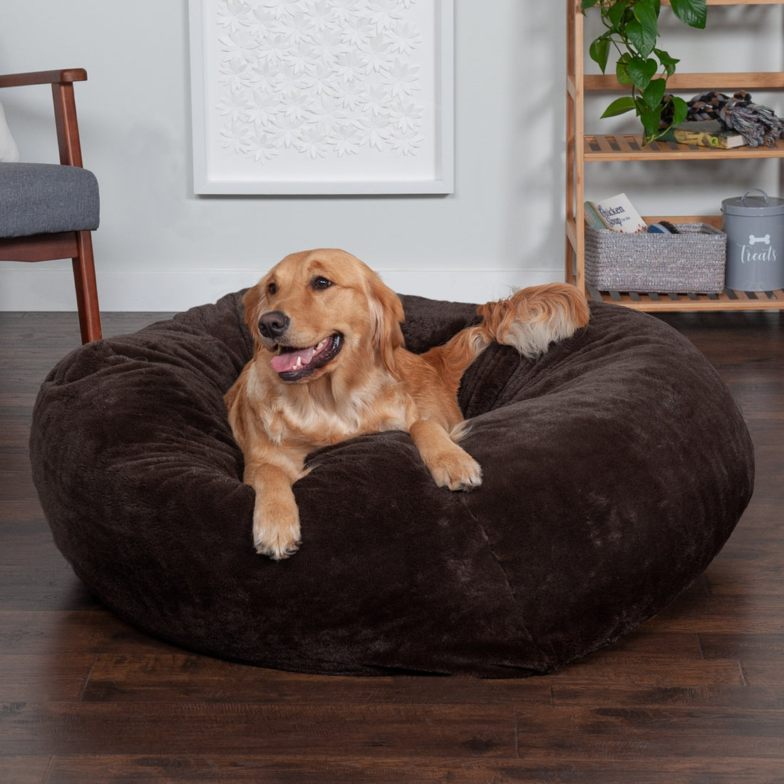 Plush Ball Dog Bed