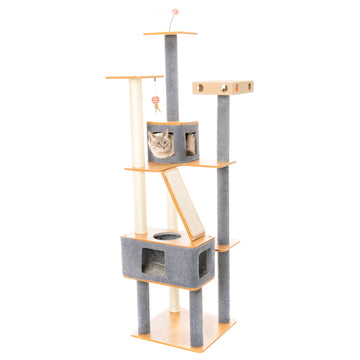 Ascentials by FurHaven Royal Suite Cat Tower (68”), Multi-Level Indoor Cat Tree